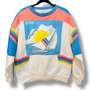 Vintage 1980’s Adidas "Regatta" Sailing Crewneck Sweatshirt. Size Large